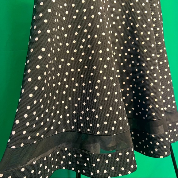 M Faith & Joy Polka Dot A-Style Skirt Elastic Waist Transparent Line Decor Fancy - Picture 7 of 7